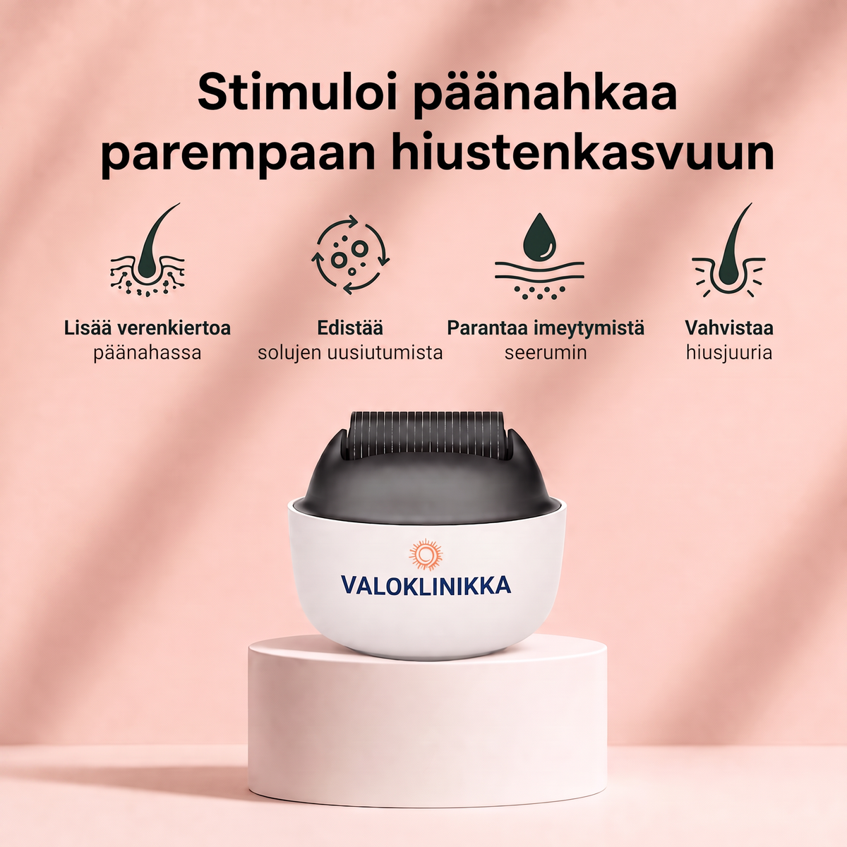 Dermaroller hiustenkasvuun – 0,5 mm
